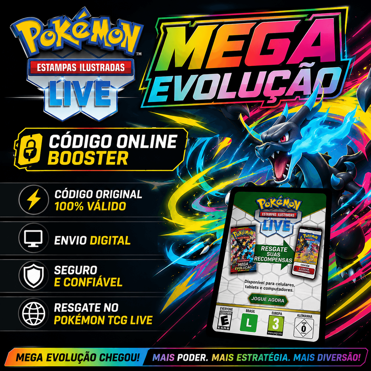 Código avulso de Booster MegaEvolução