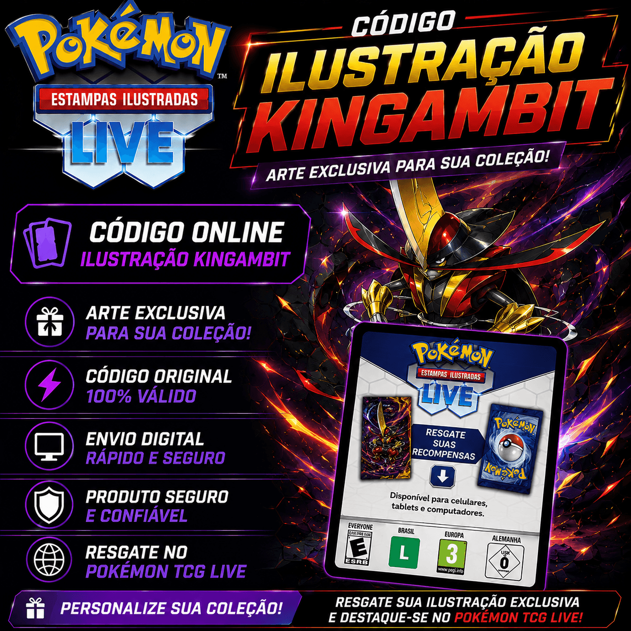 Código avulso de coleção ilustração Kingambit