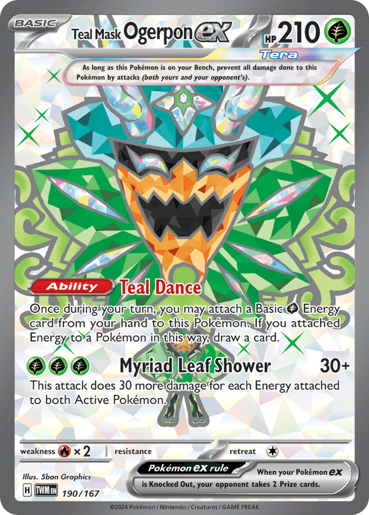 Teal Mask Ogerpon ex (190/167)